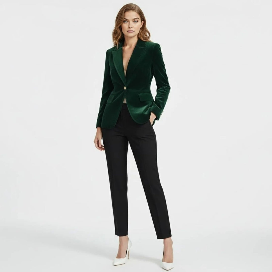 Maribel – Women's Luxury Velvet Blazer with Tailored Fit