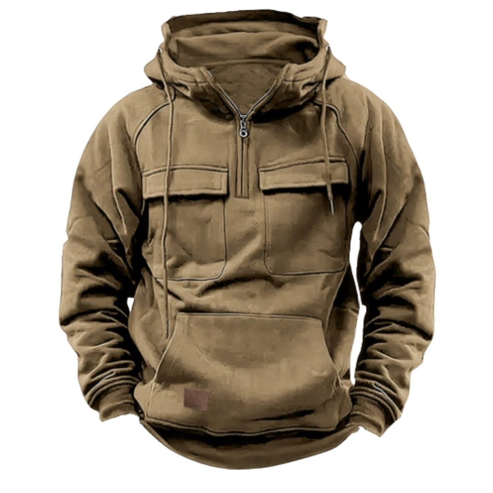 Men's Heavyweight Pullover Hoodie with Utility Pockets
