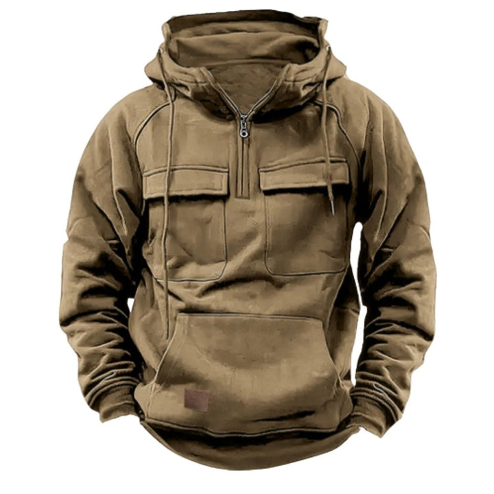Men's Heavyweight Pullover Hoodie with Utility Pockets