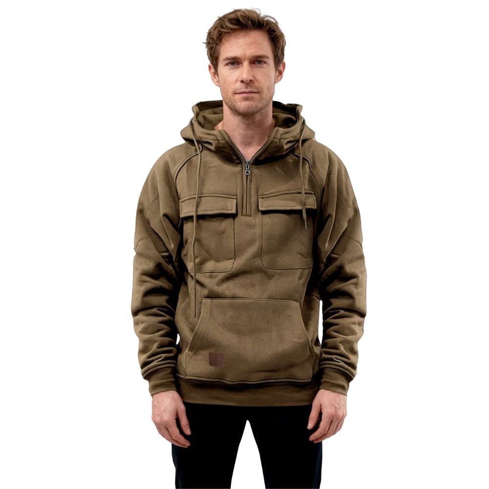 Men's Heavyweight Pullover Hoodie with Utility Pockets