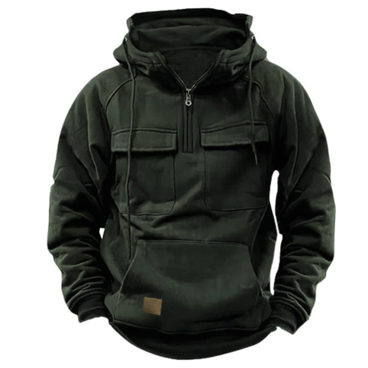 Men's Heavyweight Pullover Hoodie with Utility Pockets