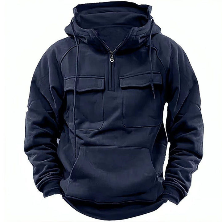 Men's Heavyweight Pullover Hoodie with Utility Pockets