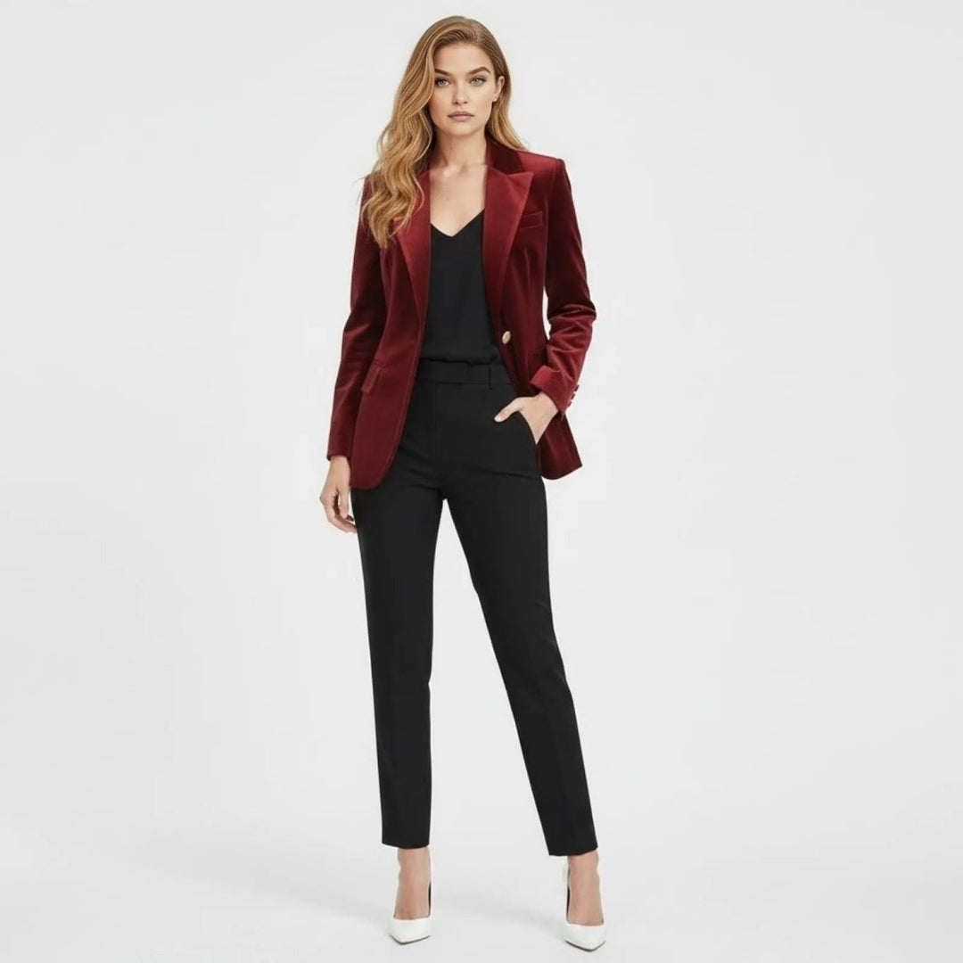 Maribel – Women's Luxury Velvet Blazer with Tailored Fit