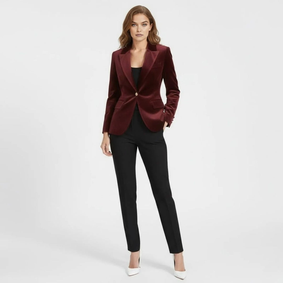 Maribel – Women's Luxury Velvet Blazer with Tailored Fit