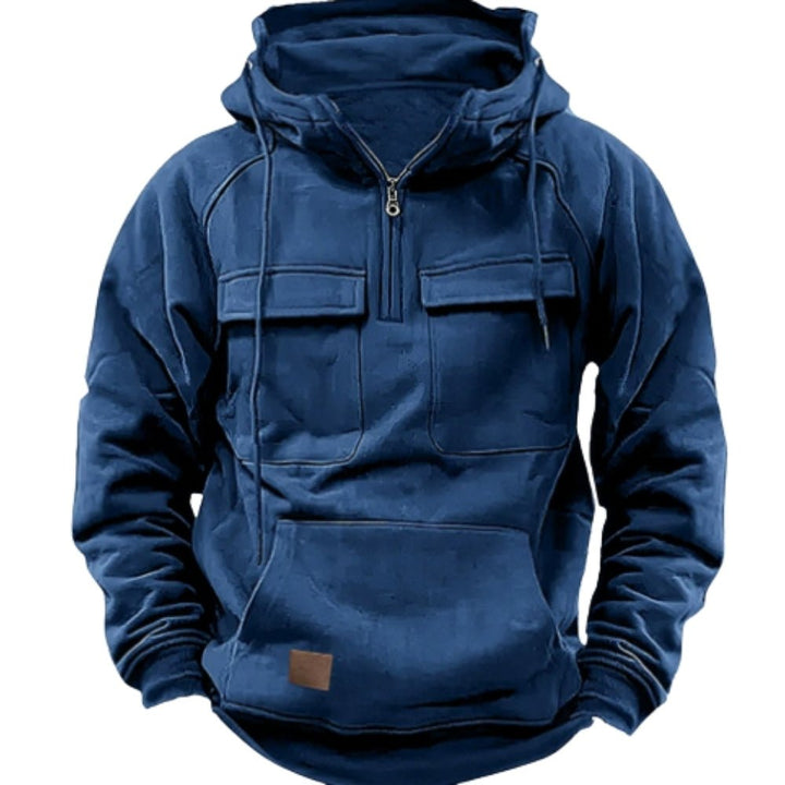 Men's Heavyweight Pullover Hoodie with Utility Pockets
