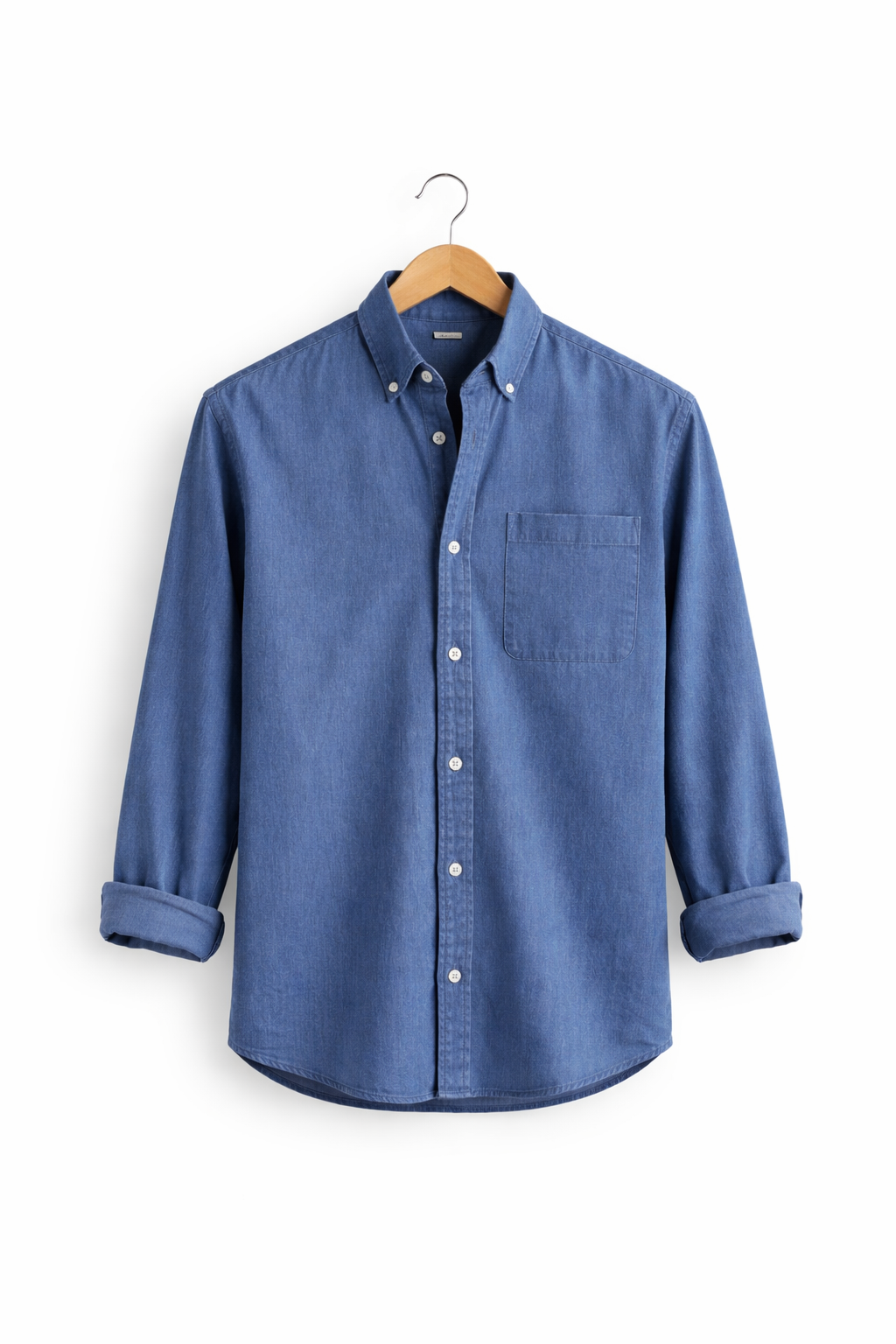 Men's Chambray Shirt with Relaxed Fit