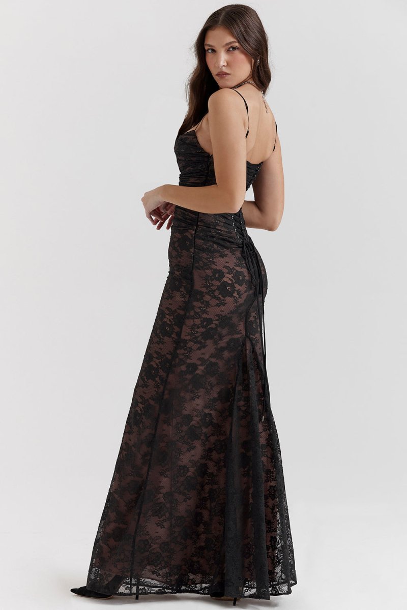Imogen - Vintage elegantní maxi šaty