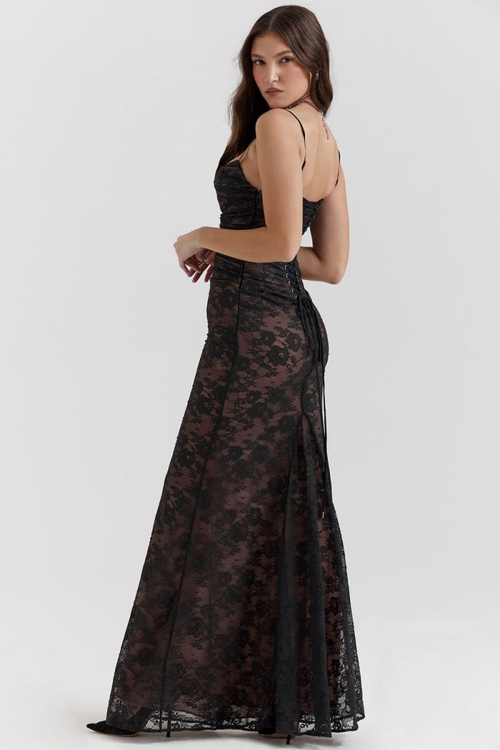 Imogen - Vintage elegantní maxi šaty