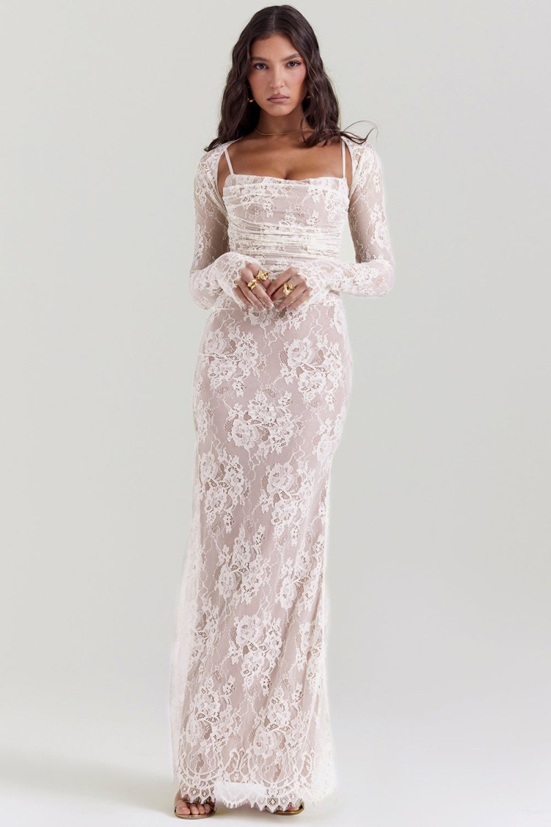 Imogen - Vintage elegantní maxi šaty