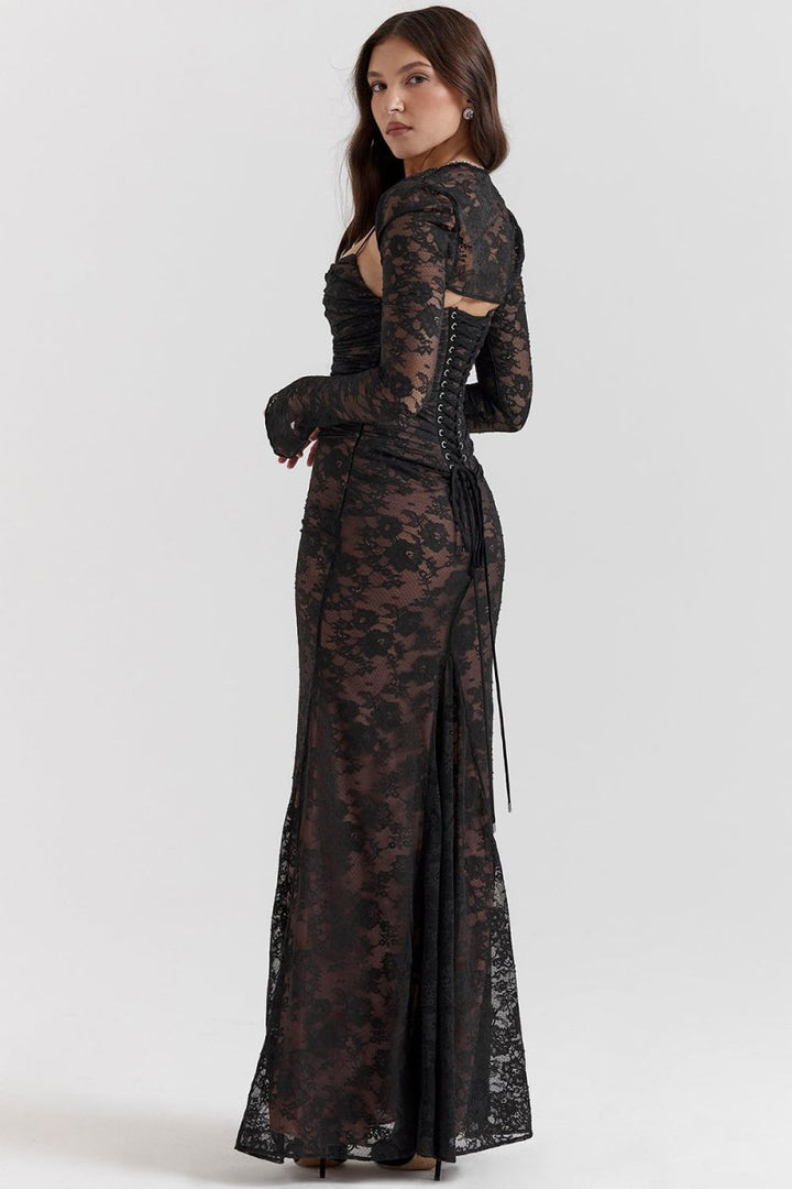 Imogen - Vintage elegantní maxi šaty