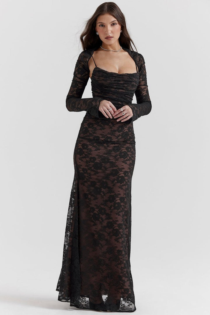 Imogen - Vintage elegantní maxi šaty