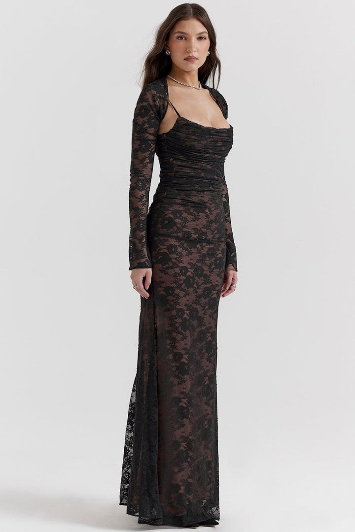 Imogen - Vintage elegantní maxi šaty