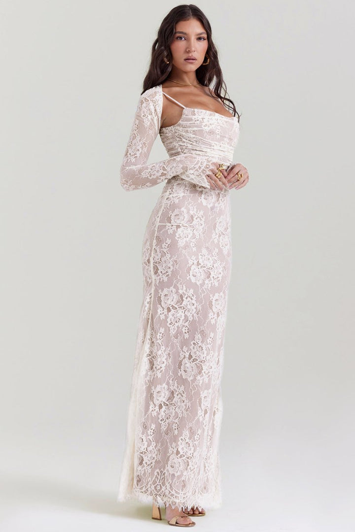 Imogen - Vintage elegantní maxi šaty