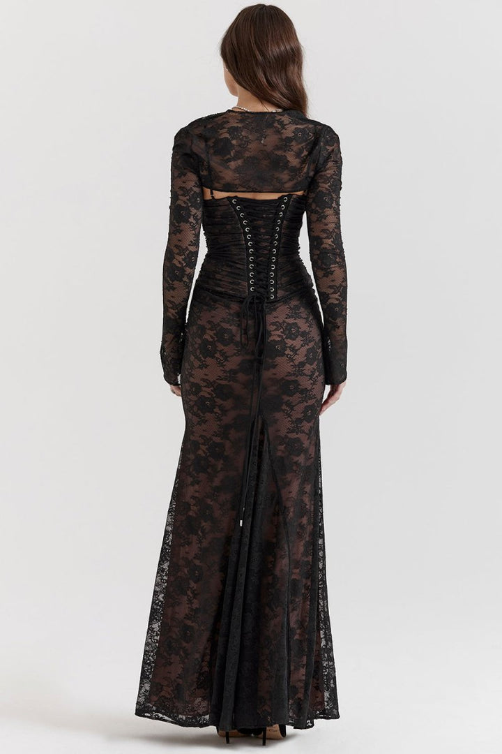 Imogen - Vintage elegantní maxi šaty