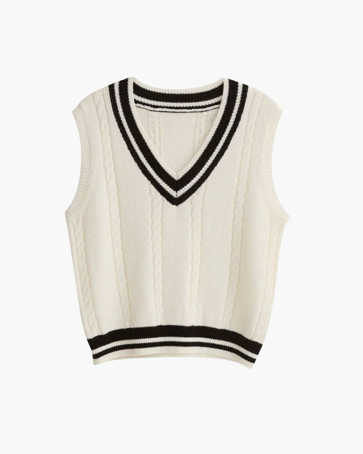 Women's Fine Knit V-Neck Sweater Vest