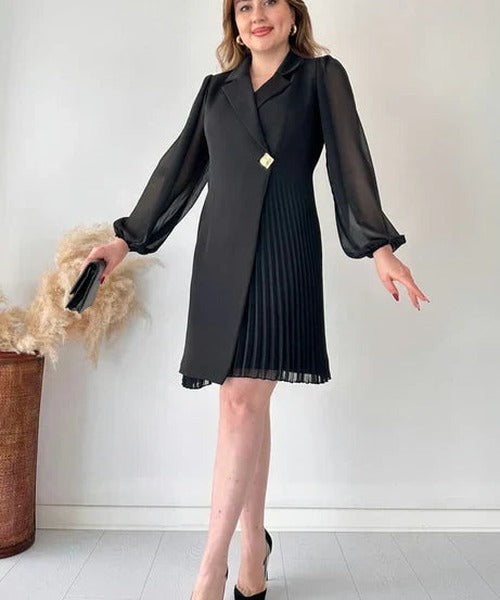Lauren - Women's Pleated Mini Dress - photo 1