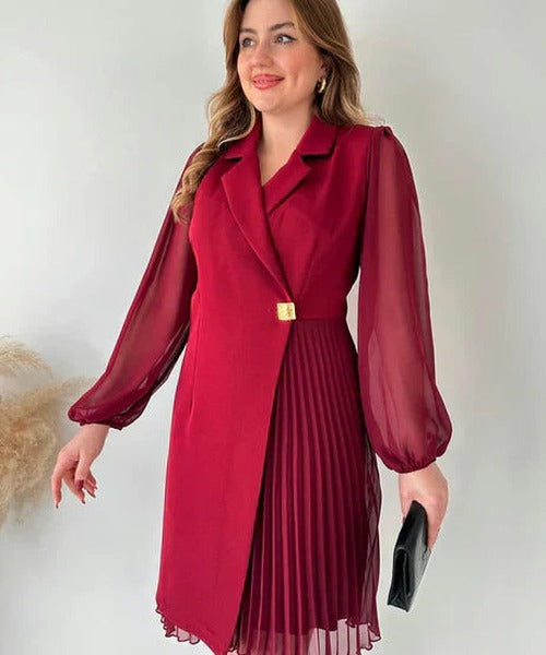 Lauren - Women's Pleated Mini Dress - photo 10