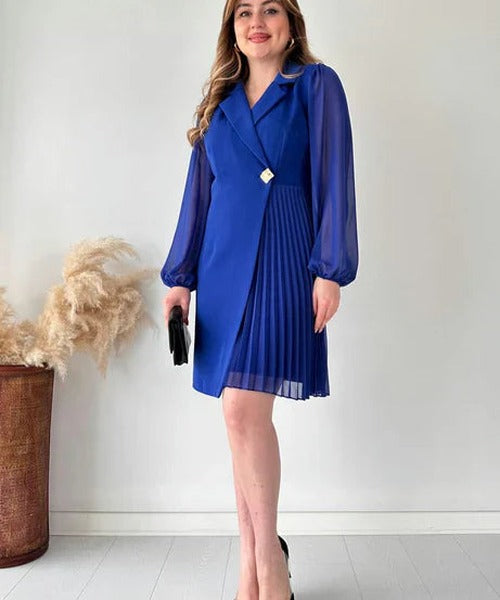 Lauren - Women's Pleated Mini Dress - photo 11