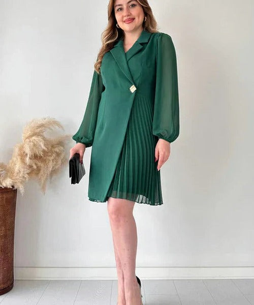 Lauren - Women's Pleated Mini Dress - photo 14