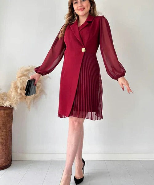 Lauren - Women's Pleated Mini Dress - photo 2