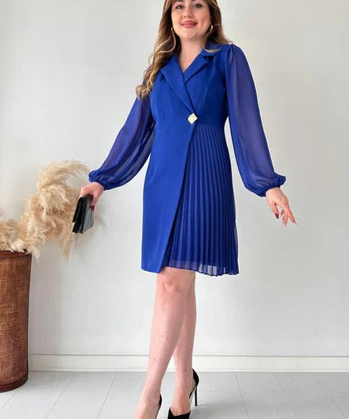 Lauren - Women's Pleated Mini Dress - photo 3