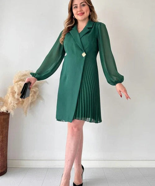 Lauren - Women's Pleated Mini Dress - photo 4