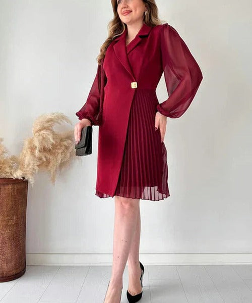 Lauren - Women's Pleated Mini Dress - photo 8