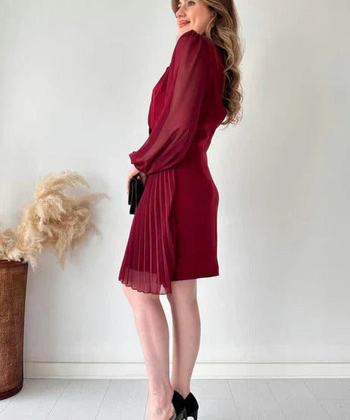 Lauren - Women's Pleated Mini Dress - photo 9