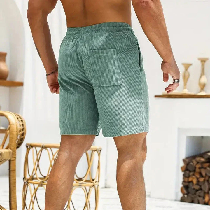 Corduroy Casual Shorts for Men - Drawstring Relaxed Fit