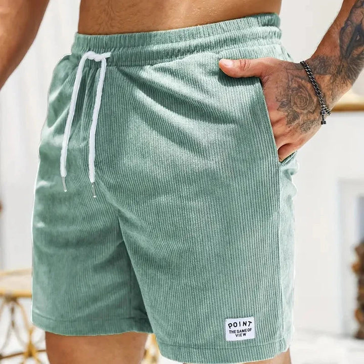 Corduroy Casual Shorts for Men - Drawstring Relaxed Fit