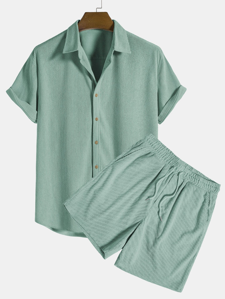 Luke - Men's Classic Polo Shirt and Tailored Shorts Set - photo 3