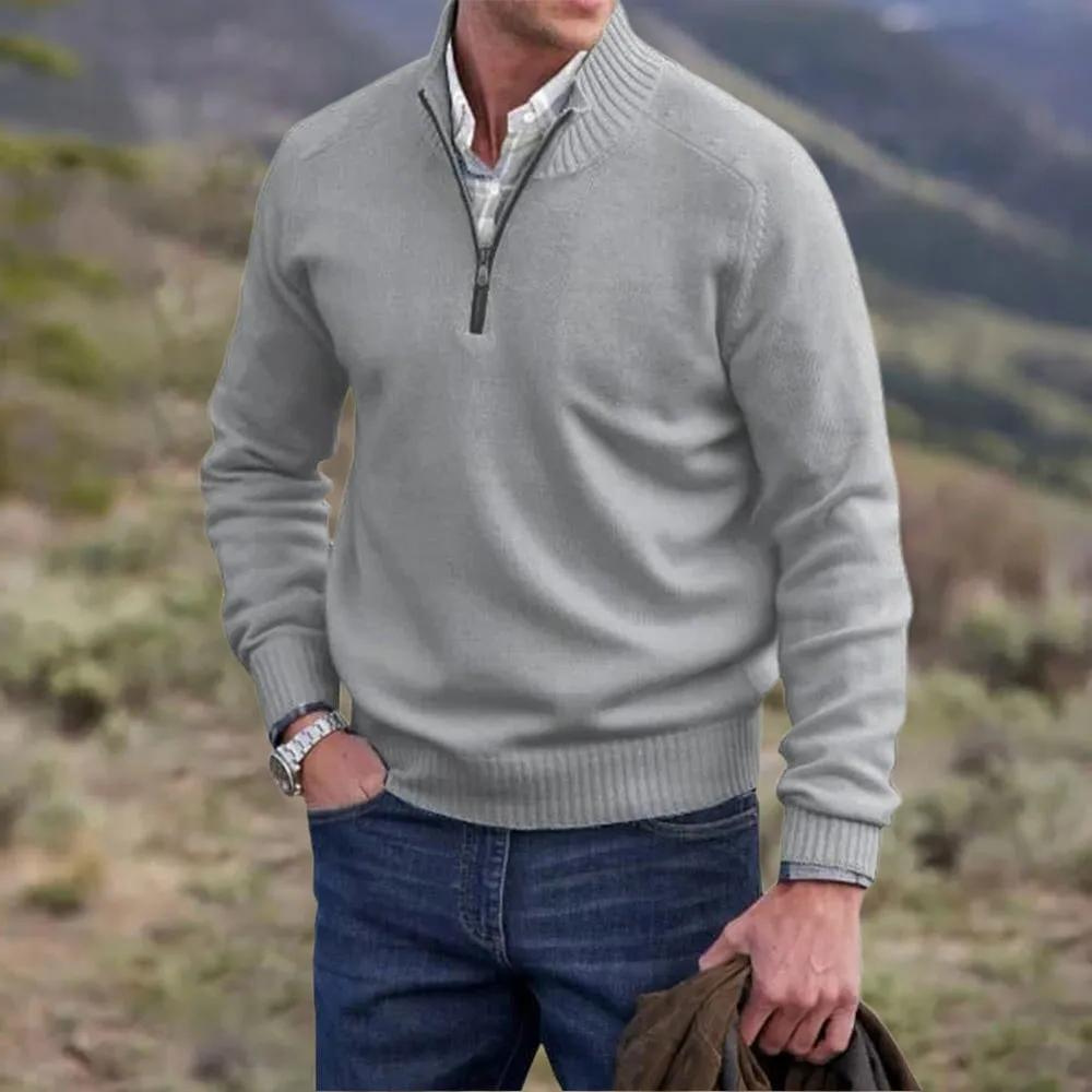 Luke - Men's Zip-Up Sweater with Sleek Polished Finish - photo 10