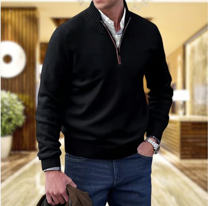 Luke - Men's Zip-Up Sweater with Sleek Polished Finish - photo 11