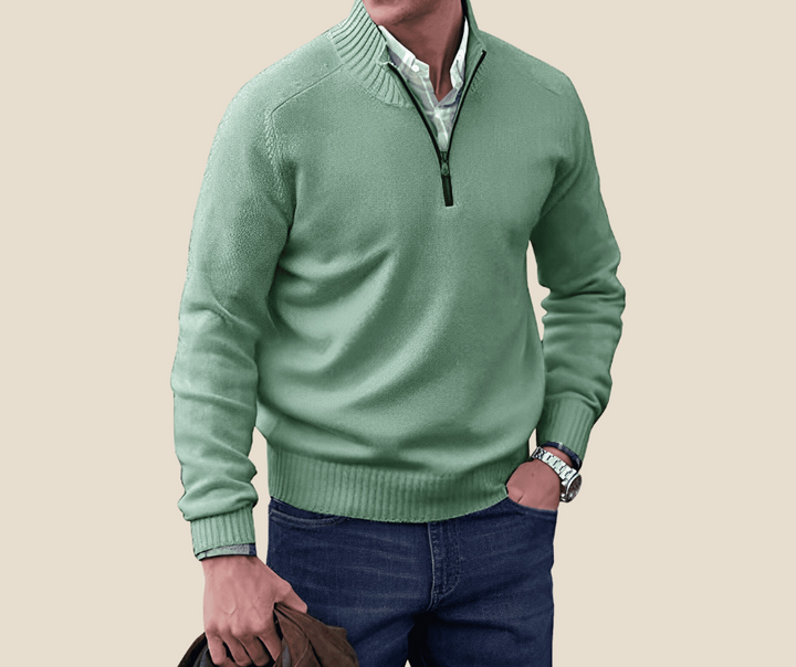 Luke - Men's Zip-Up Sweater with Sleek Polished Finish - photo 12