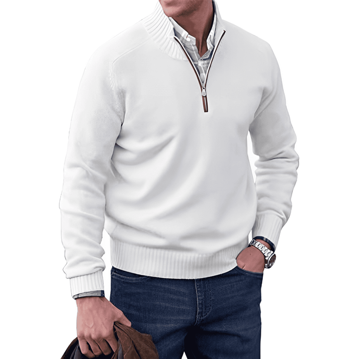 Luke - Men's Zip-Up Sweater with Sleek Polished Finish - photo 2