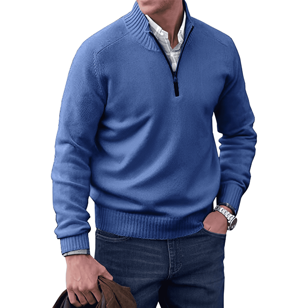 Luke - Men's Zip-Up Sweater with Sleek Polished Finish - photo 3