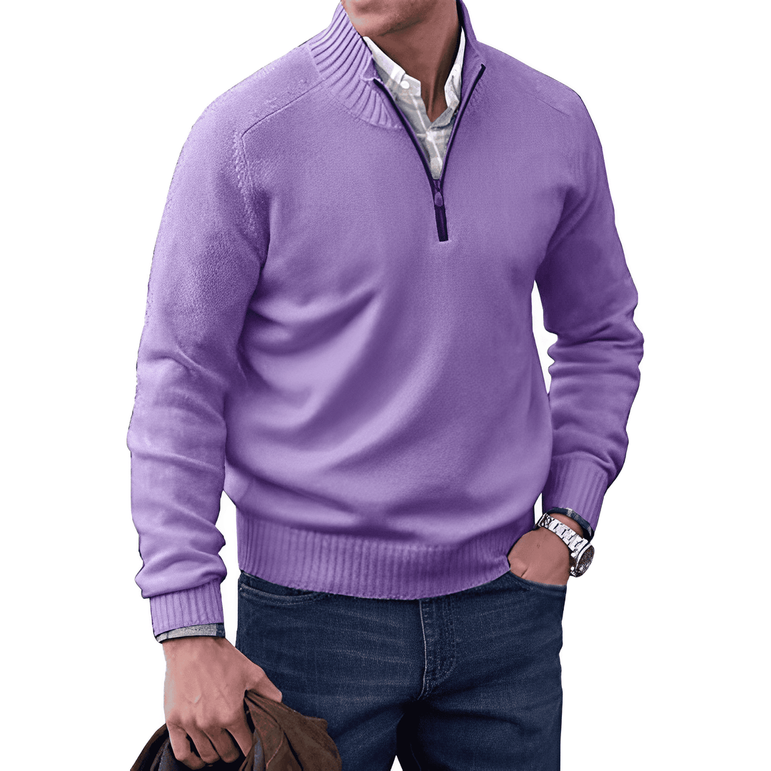 Luke - Men's Zip-Up Sweater with Sleek Polished Finish - photo 6