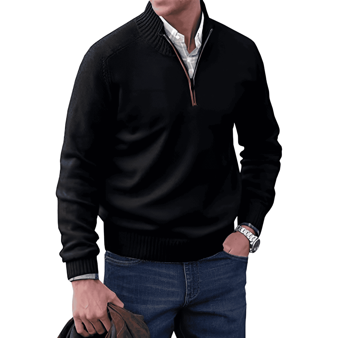 Luke - Men's Zip-Up Sweater with Sleek Polished Finish - photo 9