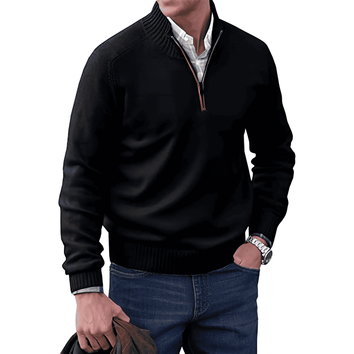 Luke - Men's Zip-Up Sweater with Sleek Polished Finish - photo 9