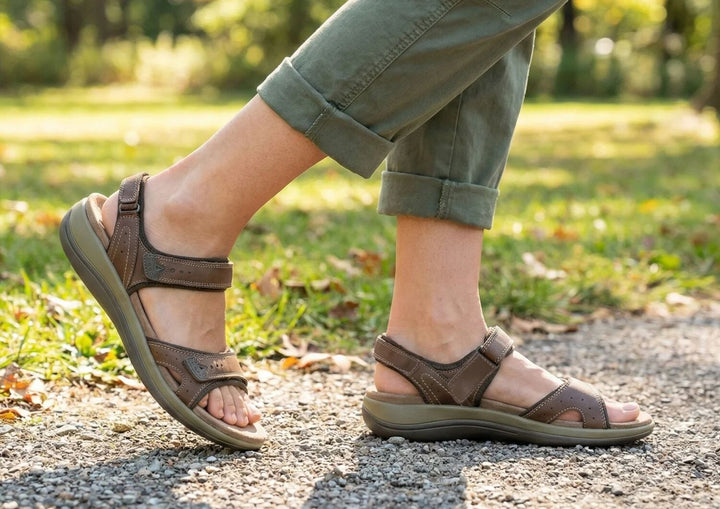 Malibu - Women's Padded Three Strap Walking Sandals - photo 13
