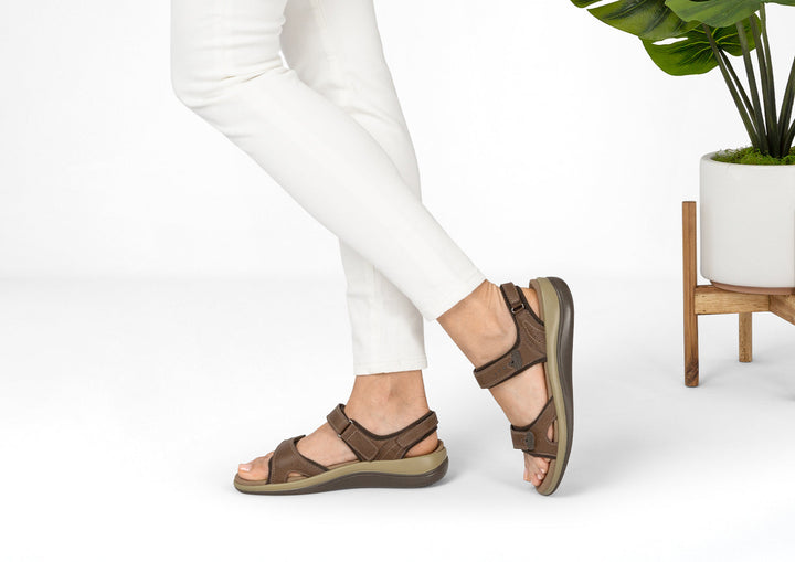 Malibu - Women's Padded Three Strap Walking Sandals - photo 2