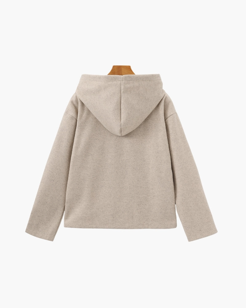 Women's Wool Hooded Zip Coat