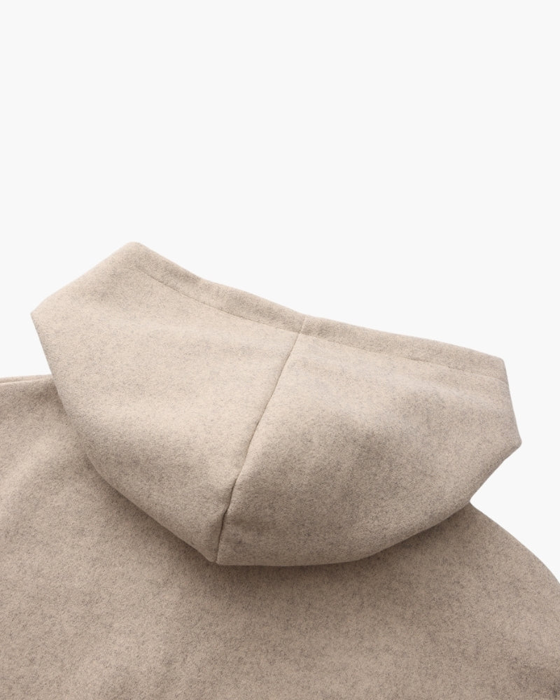 Women's Wool Hooded Zip Coat