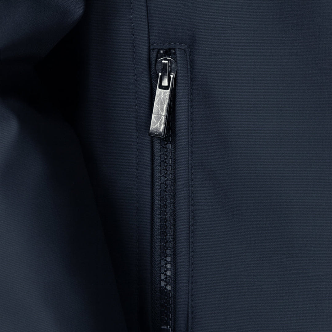Men's Check Pattern Jacket with Zip Front and Relaxed Fit