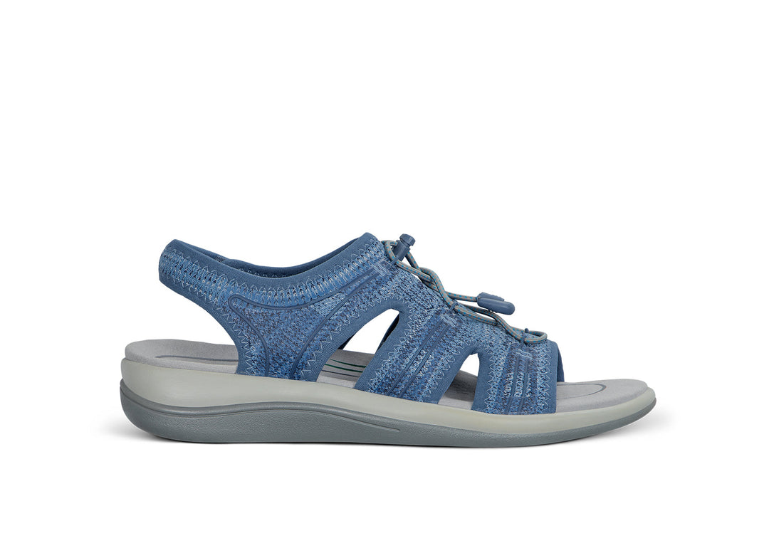 Maui - Women's Stretch Fabric Sandals with Heel Strap - photo 1