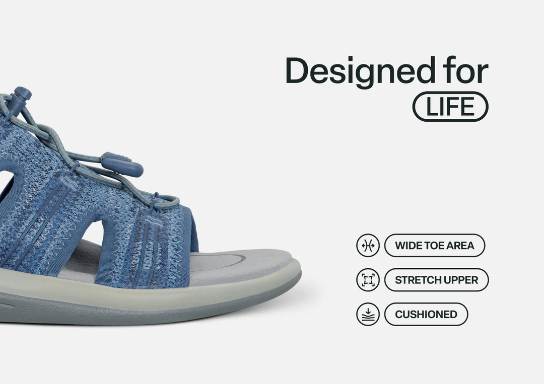 Maui - Women's Stretch Fabric Sandals with Heel Strap - photo 6