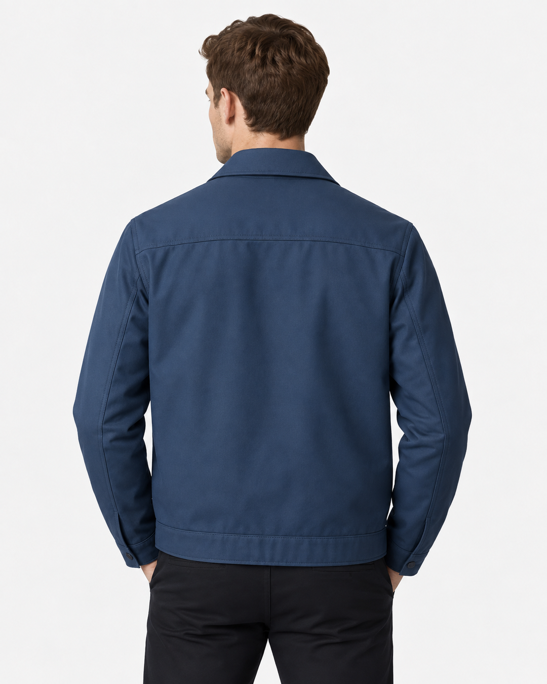 Men's Check-Lined Harrington Jacket with Zip - photo 5
