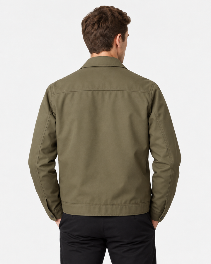 Men's Check-Lined Harrington Jacket with Zip - photo 7