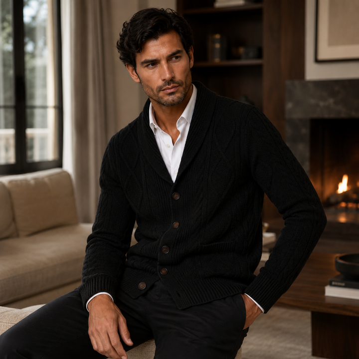 Men's 100% Cashmere Cardigan - photo 12
