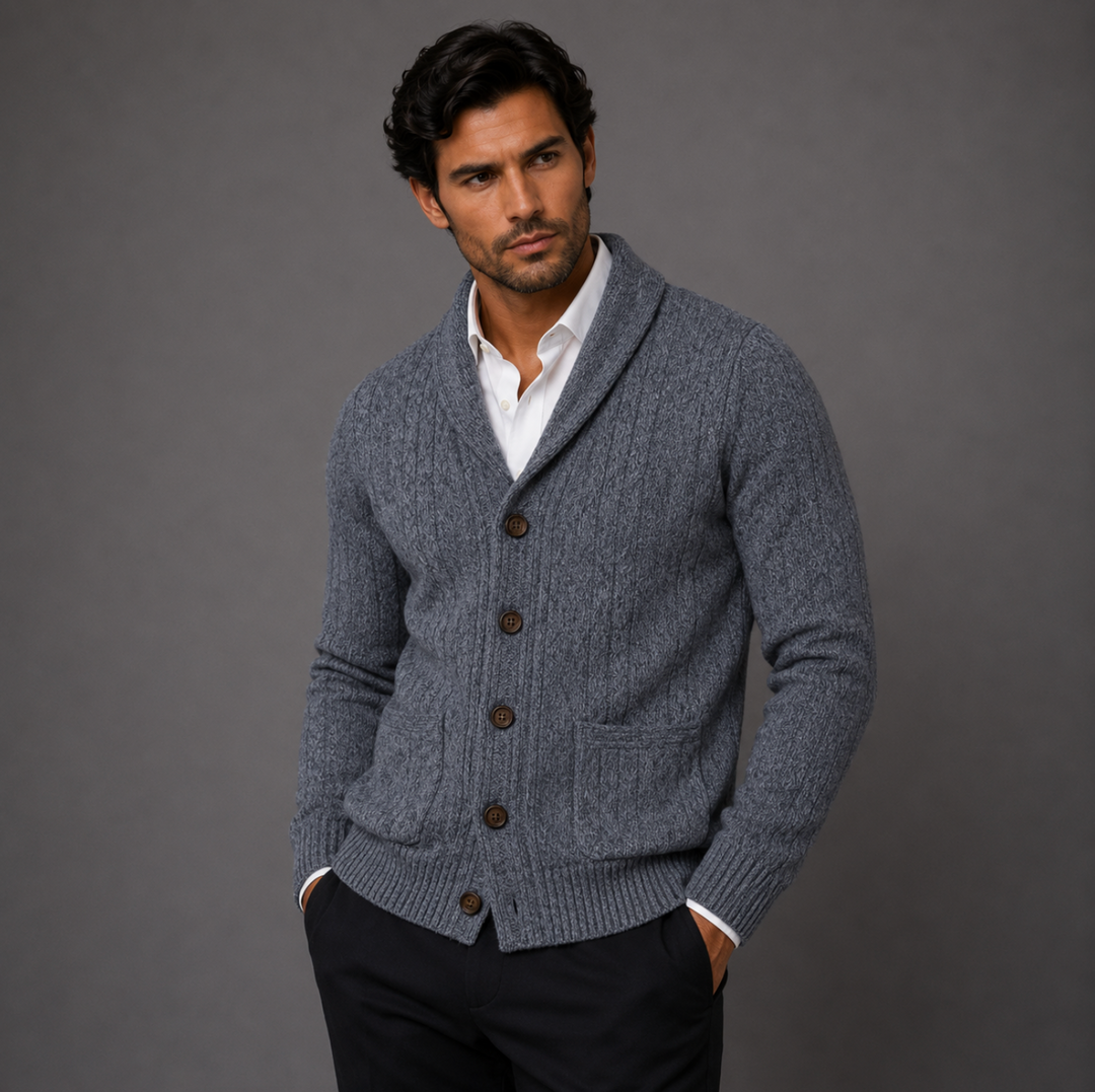Men's 100% Cashmere Cardigan - photo 2